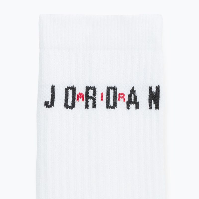 Calze  Jordan Everyday Crew 6 pairs white/gym red/black 9