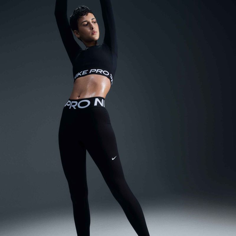 Leggings da allenamento da donna Nike Pro Sculpt nero/bianco 7