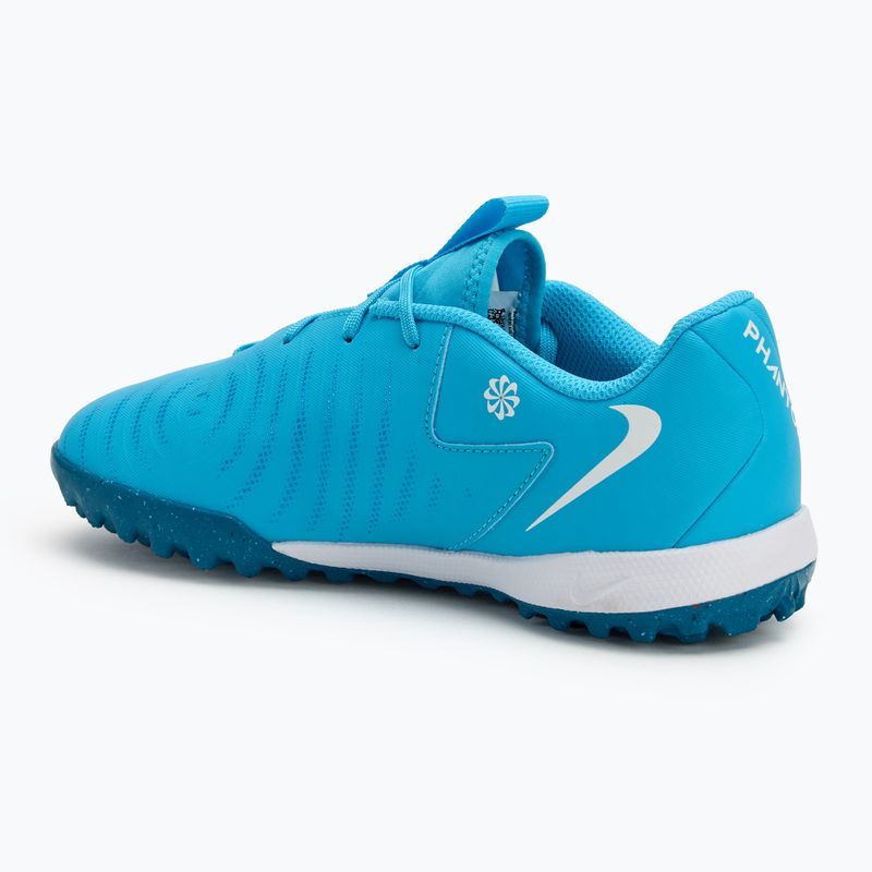 Nike Phantom GX II Academy TF bambini scarpe da calcio blu fury/bianco 3