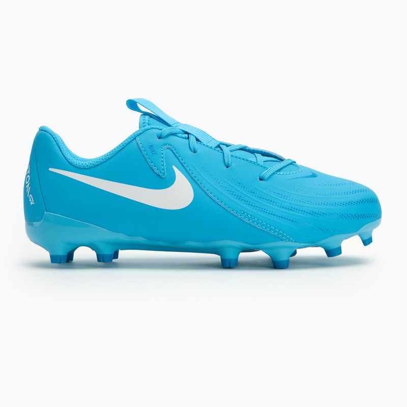 Scarpe da calcio Nike Phantom GX II Academy FG/MG Junior blu fury/bianco per bambini 2