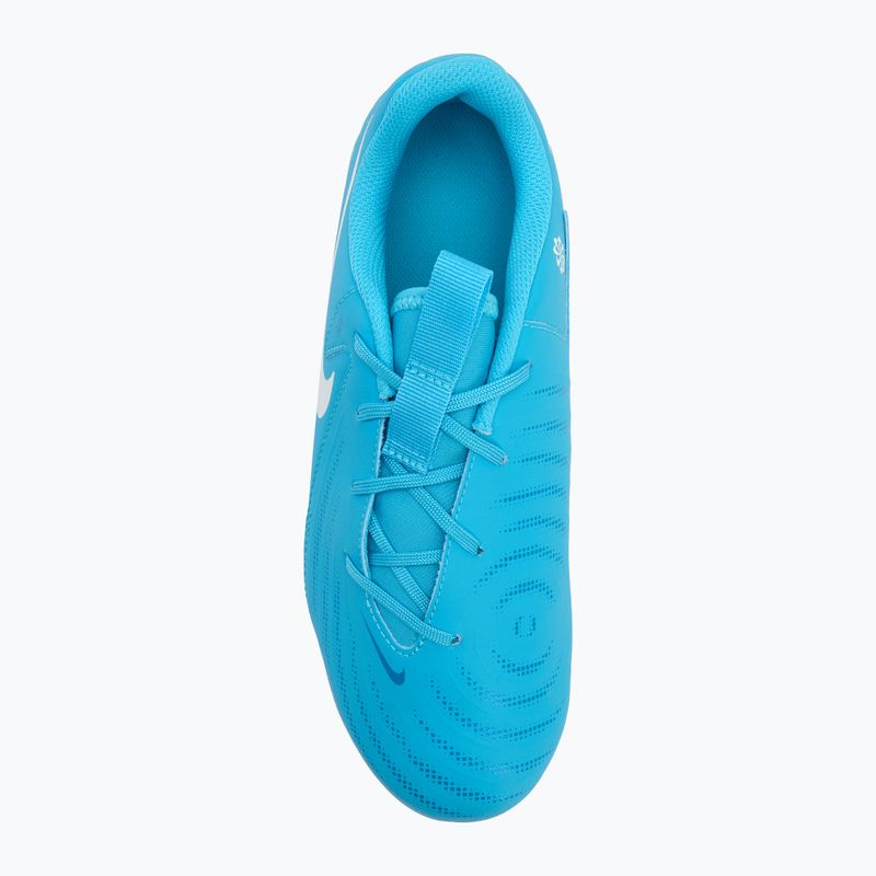 Scarpe da calcio Nike Phantom GX II Academy FG/MG Junior blu fury/bianco per bambini 5