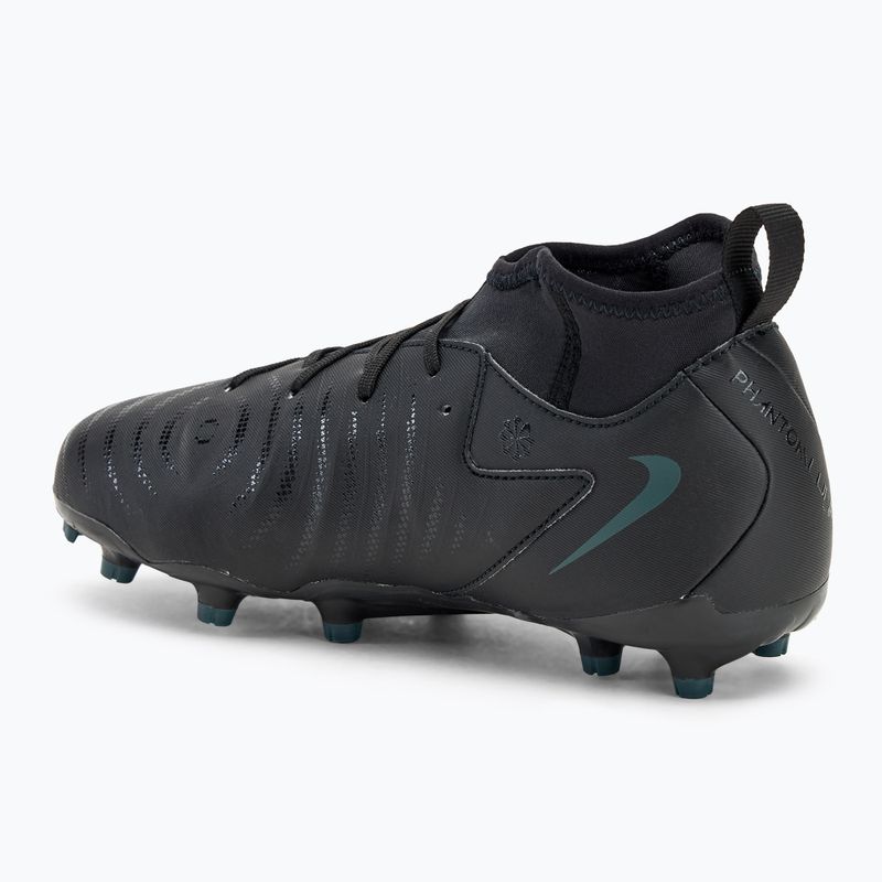 Nike Phantom Luna 2 Academy FG/MG scarpe da calcio per bambini nero/giungla profonda/nero 3