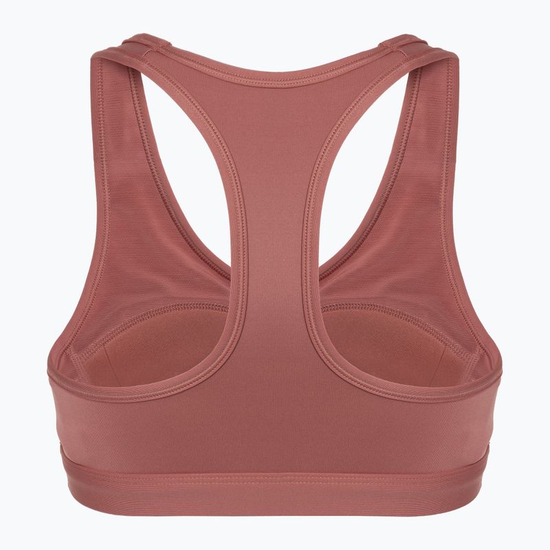 Reggiseno da allenamento Nike Swoosh Medium Support rosa canyon/bianco 2