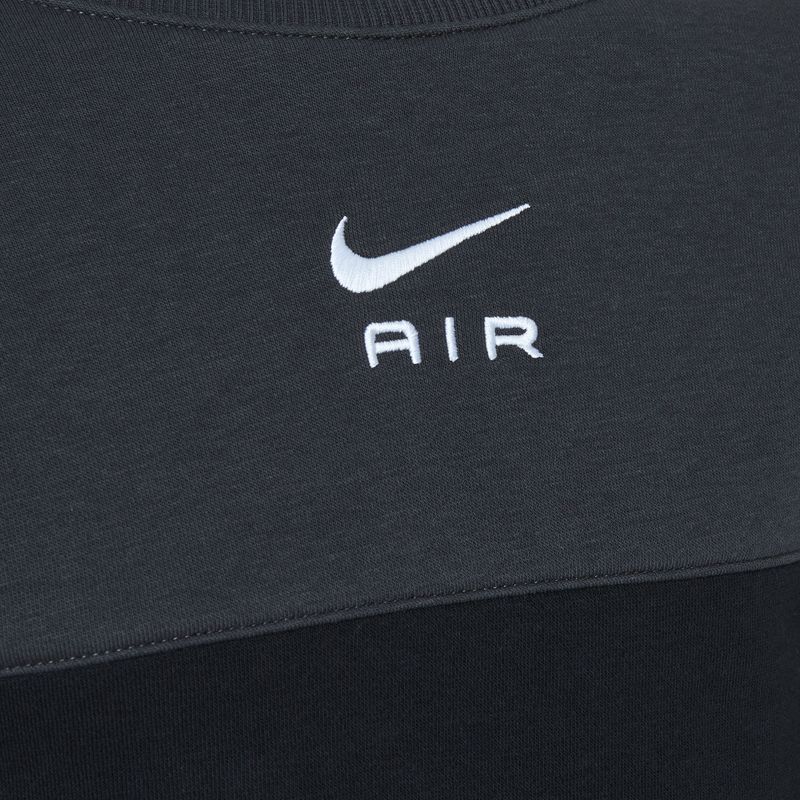 Felpa Nike Air Crew bambino nero / antracite / bianco / bianco 3