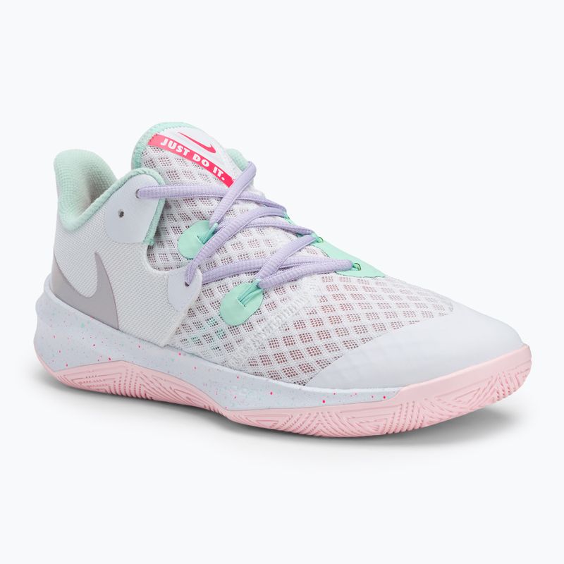 Scarpe da pallavolo Nike Zoom Hyperspeed Court SE bianco/minta schiuma/grigio/nebbiolina viola/schiuma rosa