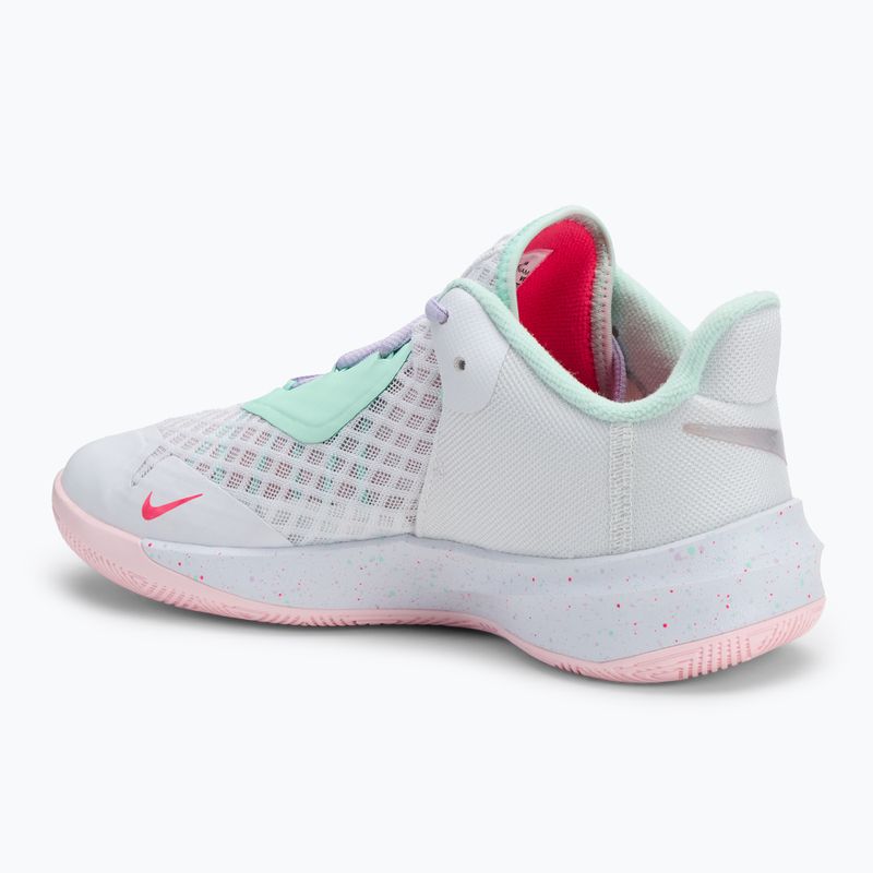 Scarpe da pallavolo Nike Zoom Hyperspeed Court SE bianco/minta schiuma/grigio/nebbiolina viola/schiuma rosa 3