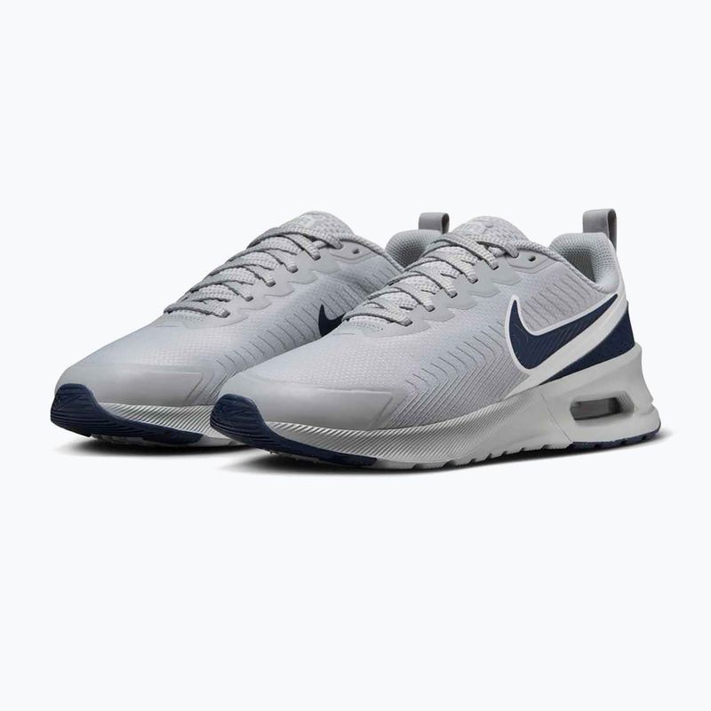 Uomo Nike Air Max Nuaxis luce fumo grigio / ossidiana / cyber / scarpe bianche 10