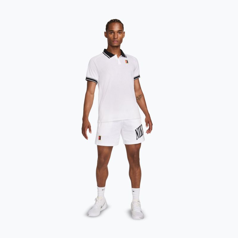 Polo da tennis da uomo Nike Court Heritage Polo bianco/nero 2