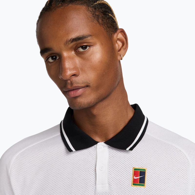 Polo da tennis da uomo Nike Court Heritage Polo bianco/nero 4