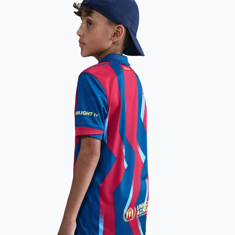 Maglia da calcio junior Nike FC Barcelona 2025/26 Stadium Fourth gym blue/gym blue/salsa red/opti yellow 4