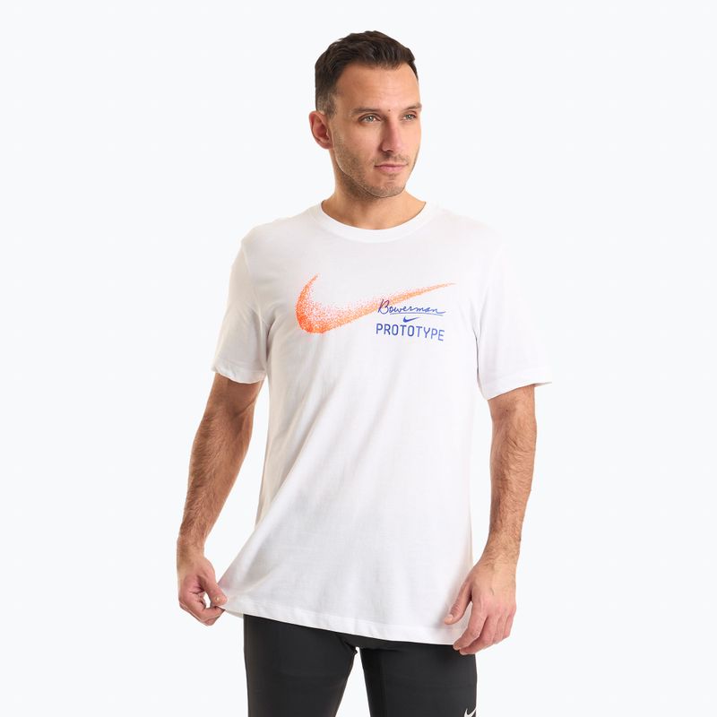 Maglietta da running Nike Dri-Fit Founders da uomo, bianco