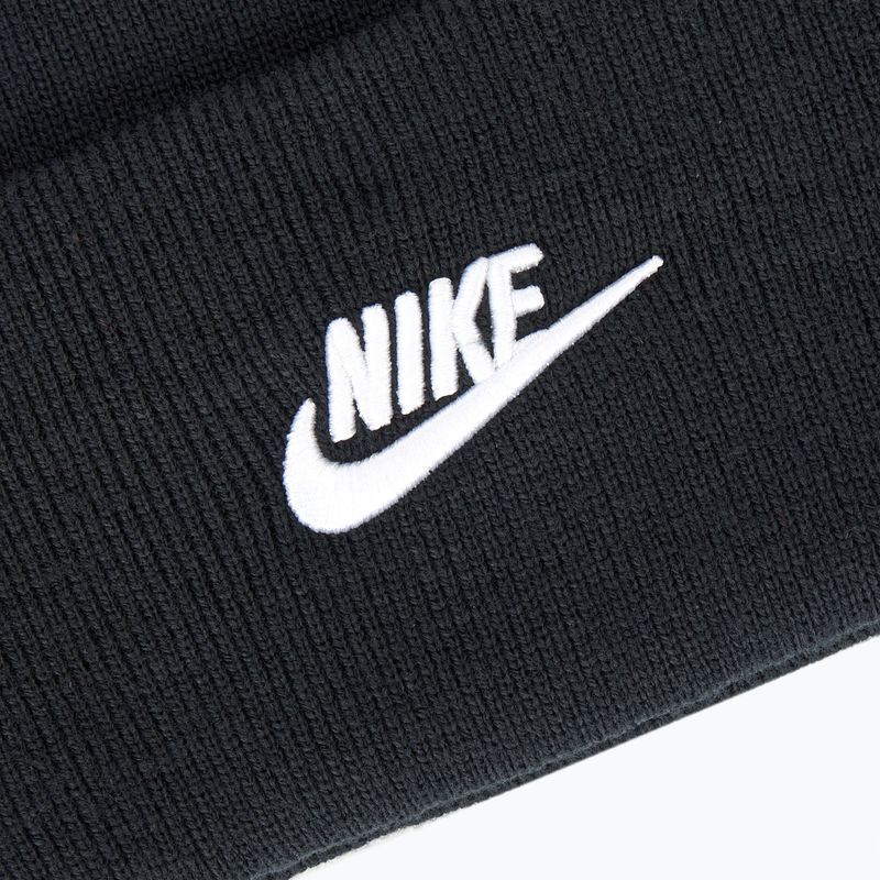 Berretto invernale Nike Peak Futura Beanie nero/bianco 3