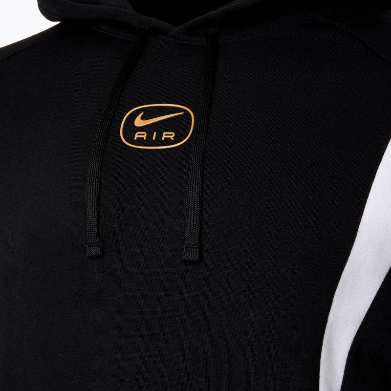 Felpa Nike Sportstwear Air nero/oro metallizzato da uomo 3