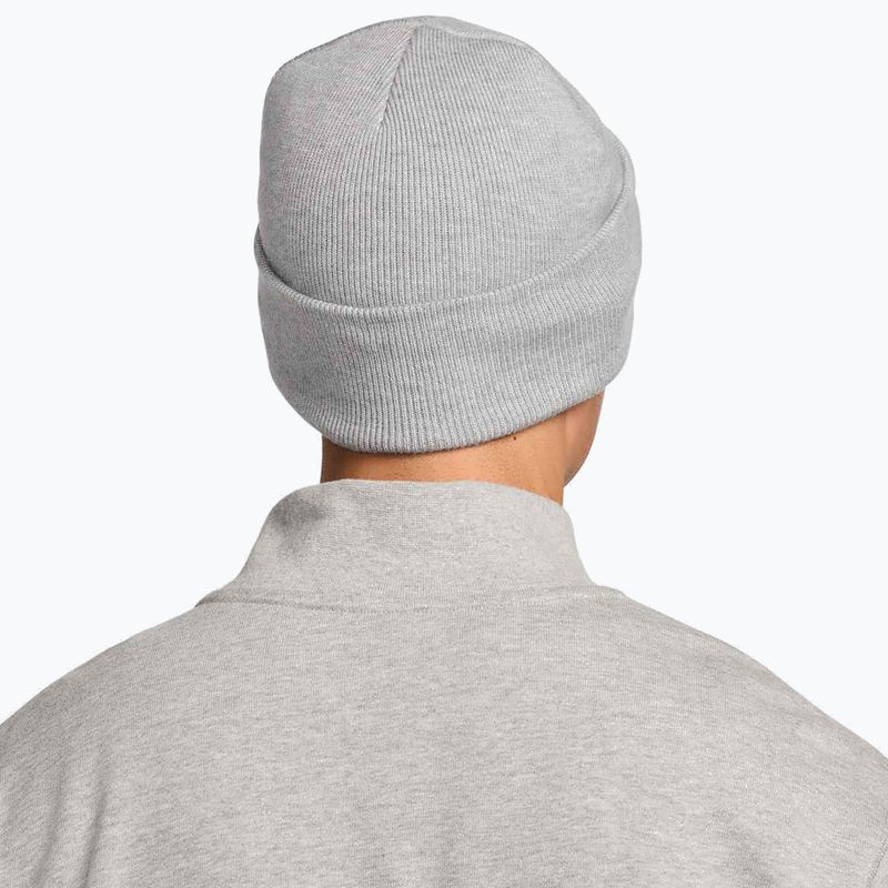 Berretto invernale Nike Peak Swoosh Beanie dark grey heather/white 3