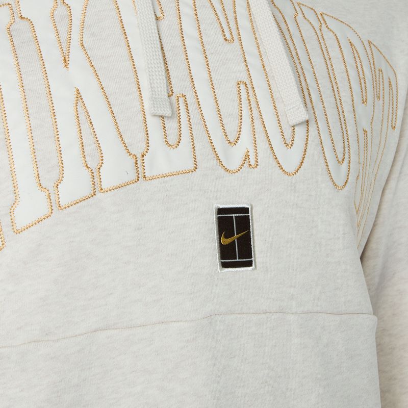 Felpa da tennis da uomo Nike Court Dri-Fit Heritage Hoodie marrone chiaro / avorio chiaro 3