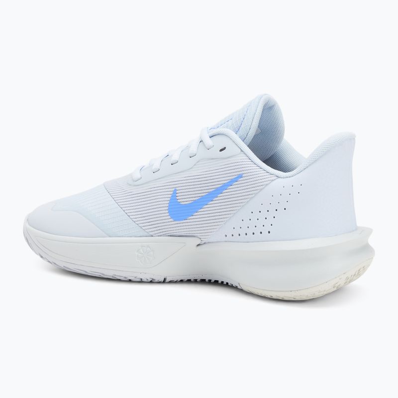 Nike precisione 7 calcio grigio / puro platino / polvere di prugna / impulso reale uomini scarpe da basket 3