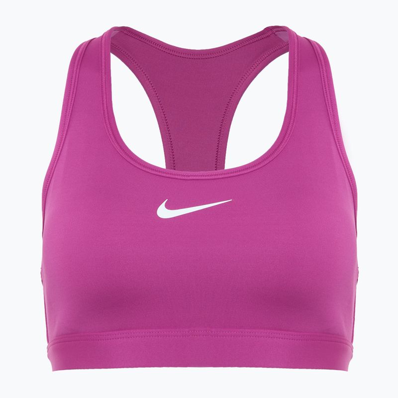 Reggiseno da allenamento Nike Swoosh Medium Support fucsia caldo/bianco