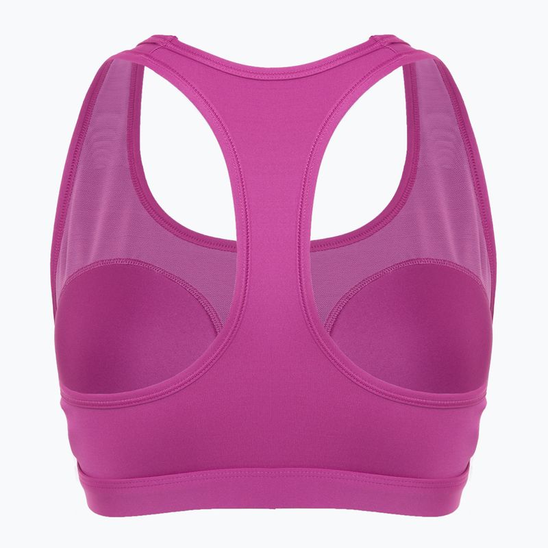 Reggiseno da allenamento Nike Swoosh Medium Support fucsia caldo/bianco 2