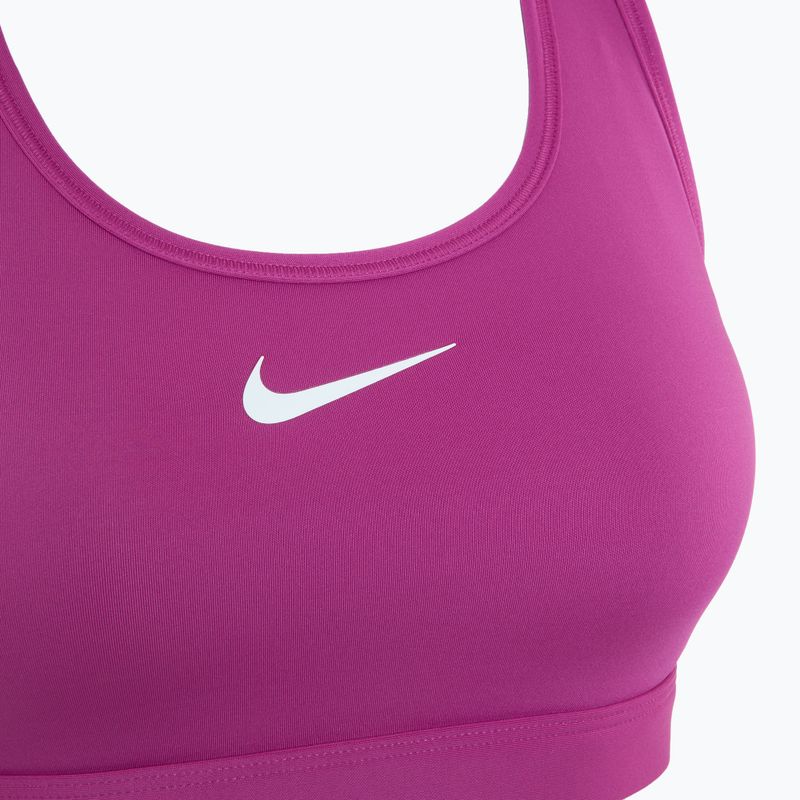 Reggiseno da allenamento Nike Swoosh Medium Support fucsia caldo/bianco 3