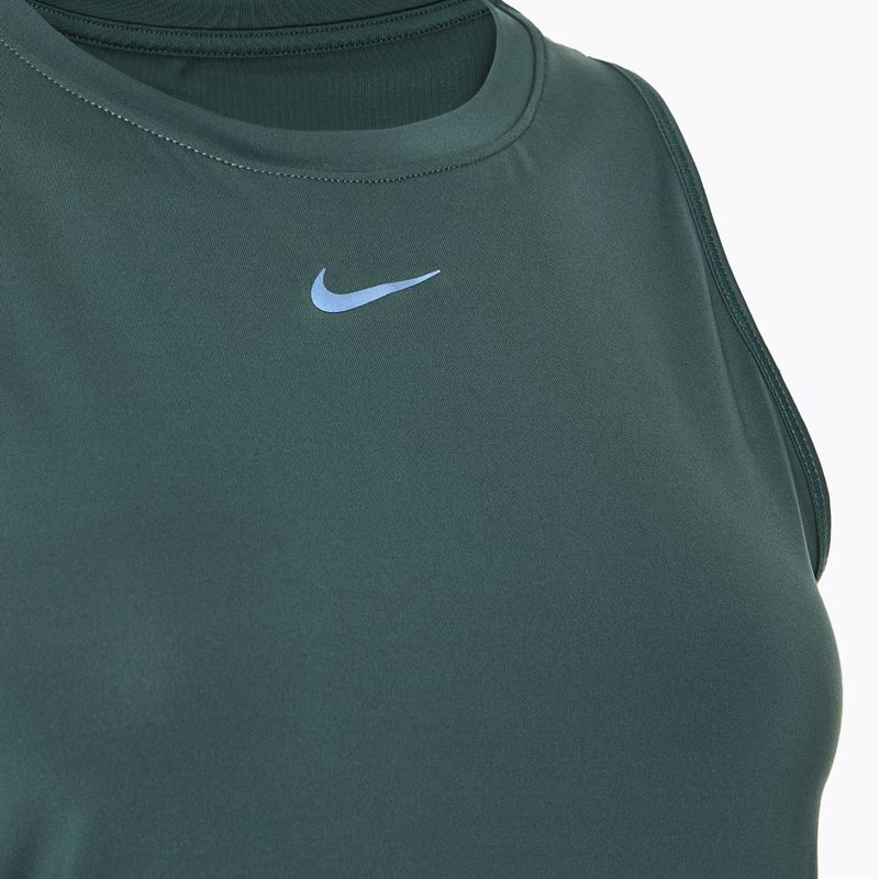 Canotta da allenamento donna Nike One Classic Dri-Fit verde antico/nero 3