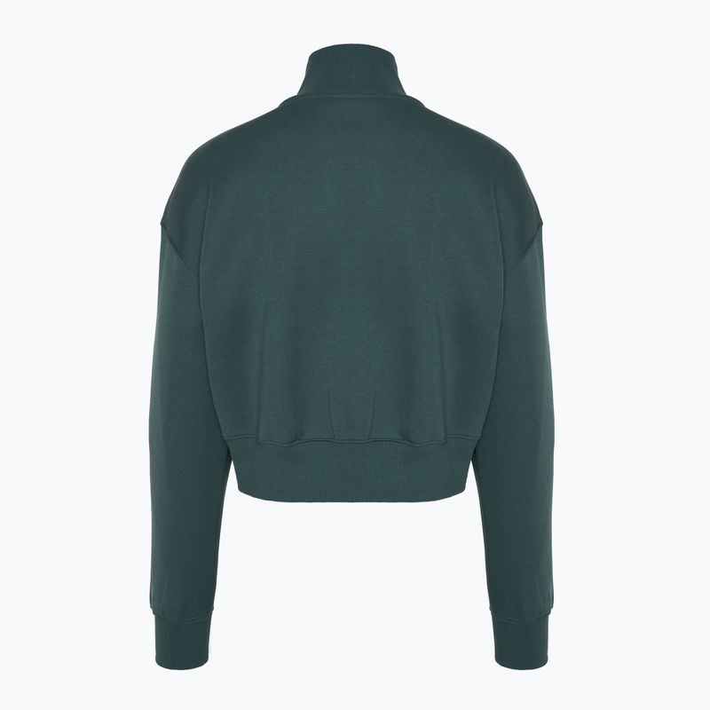 Felpa donna Nike Sportswear Phoenix Fleece 1/2 Zip Cropped verde vintage/ vela 2