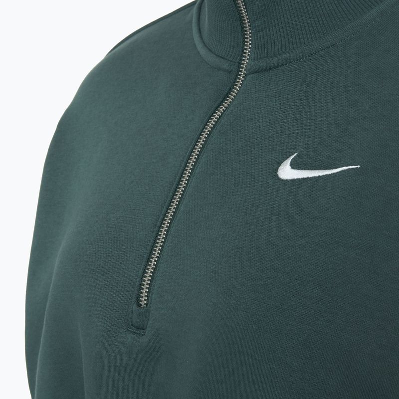 Felpa donna Nike Sportswear Phoenix Fleece 1/2 Zip Cropped verde vintage/ vela 3