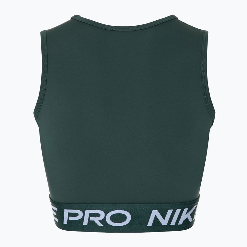 Canotta da allenamento Nike Pro Dri-Fit vintage verde/bianco da donna 2