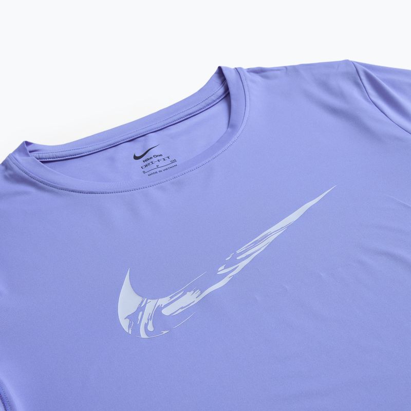 Maglietta da corsa Nike One Dri-Fit royal pulse/verde vintage da donna 3