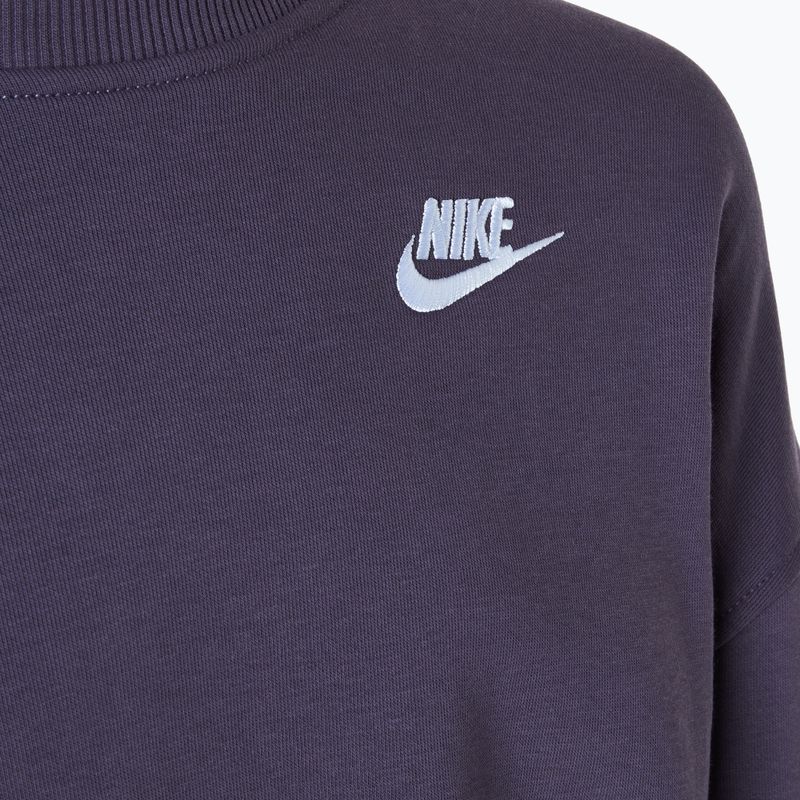 Felpa da bambino Nike Sportswear Club Fleece, color uvetta scuro/bianco 3