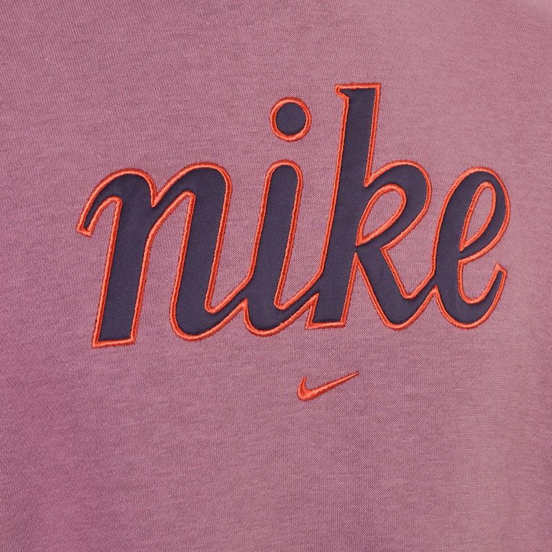 Felpa Nike Sportswear Club Fleece da bambino, color prugna e mango selvatico chiaro 3