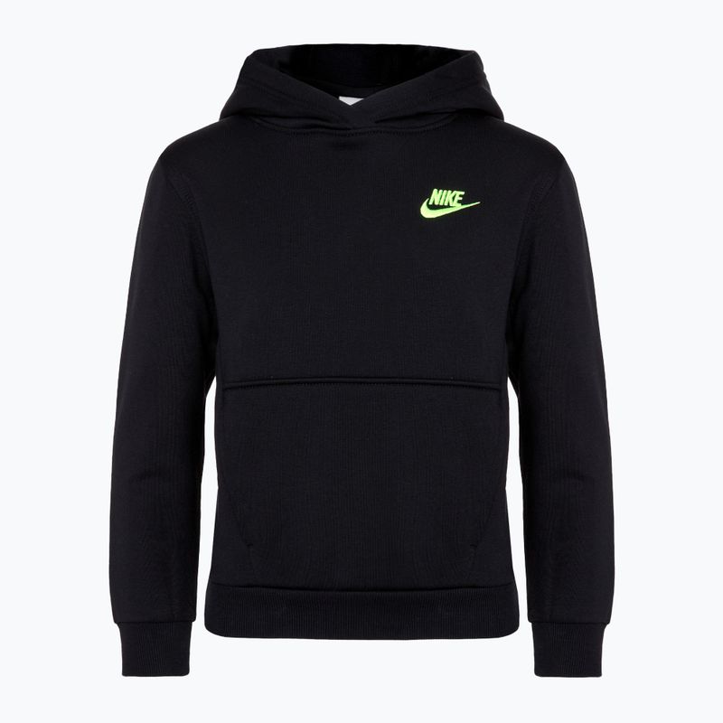 Felpa Nike Sportswear Club Fleece da bambino nero/giallo