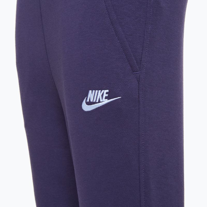 Pantaloni da bambino Nike Sportswear Club Fleece uvetta scuro / uvetta scuro / bianco 3