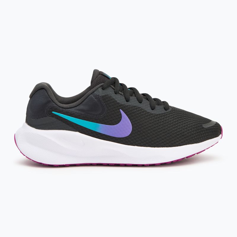 Nike Revolution 7 donne scarpe da corsa grigio fumo scuro / ipervioletto / bianco / cactus polveroso 2