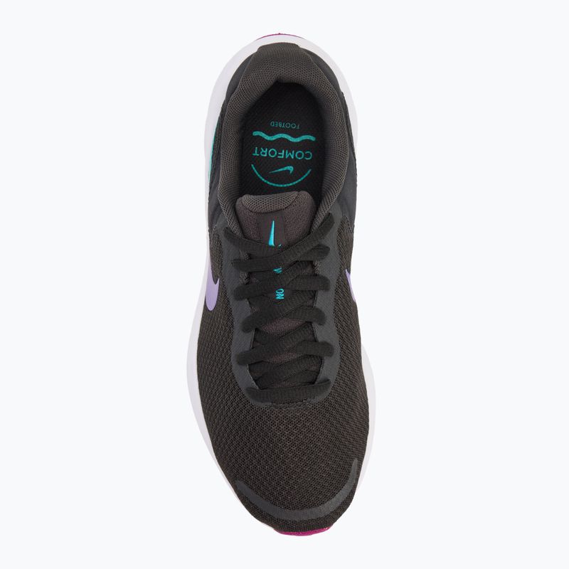 Nike Revolution 7 donne scarpe da corsa grigio fumo scuro / ipervioletto / bianco / cactus polveroso 5