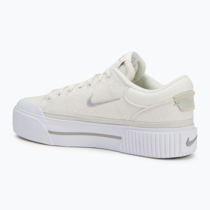 Nike Court Legacy Lift scarpe da donna bianco/bianco/phantom/grigio fumo chiaro 3