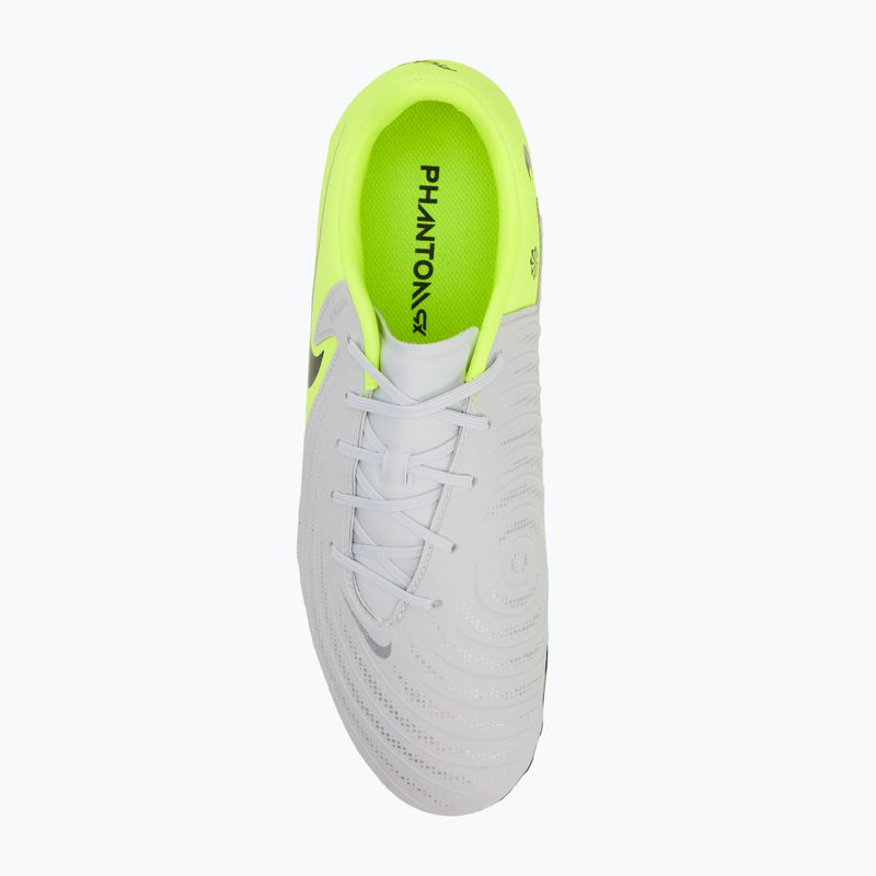 Scarpe da calcio da uomo Nike Phantom GX 2 Academy FG/MG argento metallico/volt/nero 5