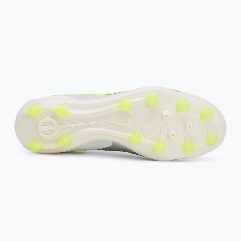 Nike Legend 10 Pro Ag-Pro uomini scarpe da calcio argento metallico / volt / nero 4