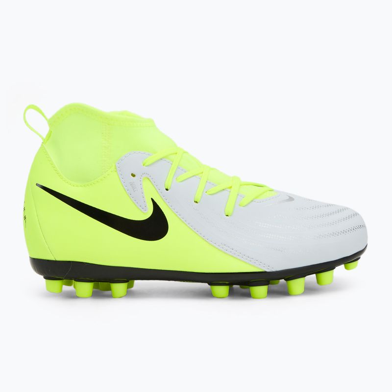 Nike Phantom Luna 2 Academy AG Jr scarpe da calcio bambino argento metallico/nero/volt 2