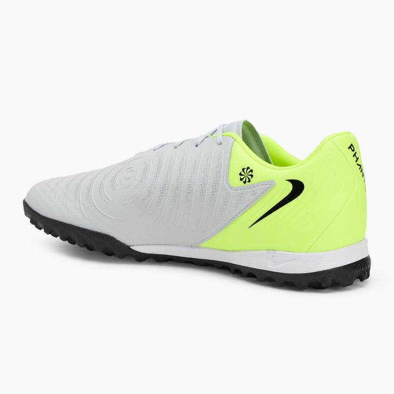 Scarpe da calcio da uomo Nike Phantom GX 2 Academy TF argento metallizzato/volt/nero 3