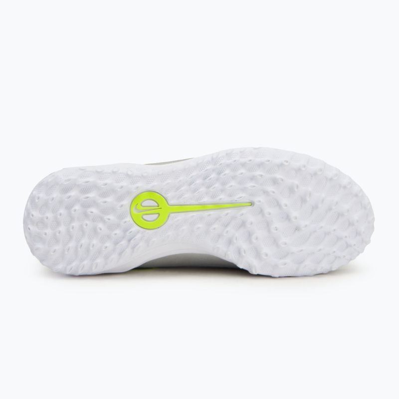 Nike Tiempo Legend 10 Academy TF scarpe da calcio per bambini argento metallico/volt/nero 4