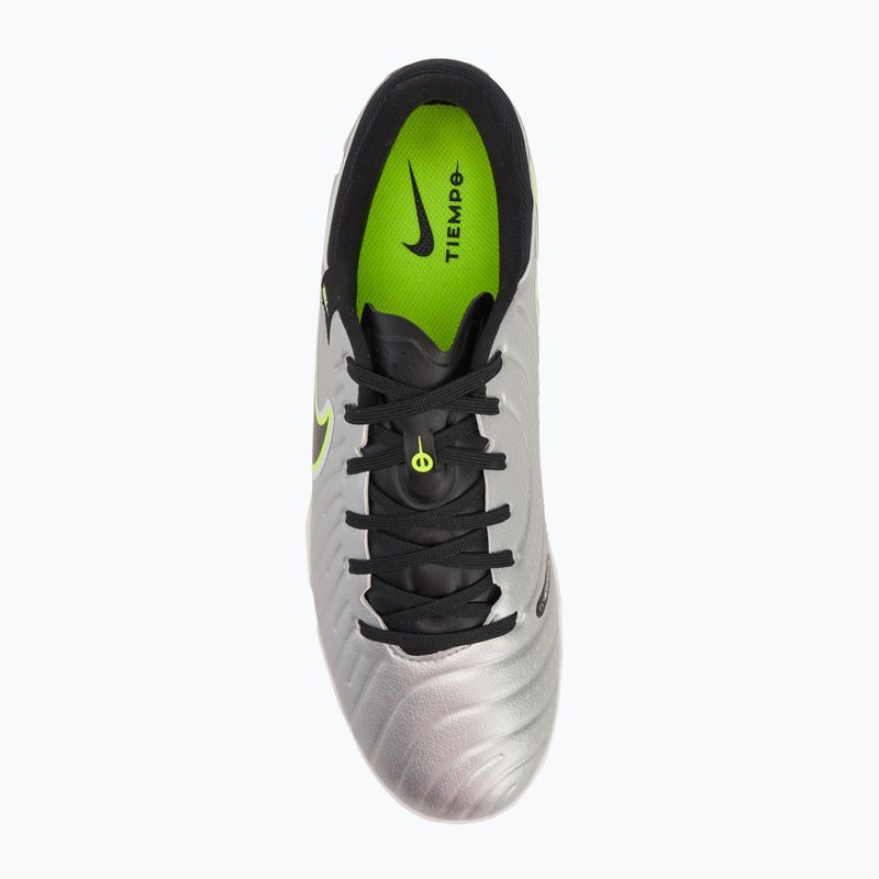 Scarpe da calcio da uomo Nike Tiempo Legend 10 Academy TF argento metallico/volt/nero 5
