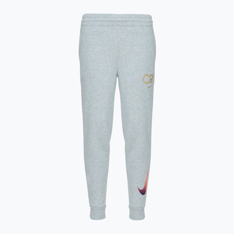 Pantaloni Nike CR7 Club Fleece da bambino grigio fumo chiaro / erica / oro metallico