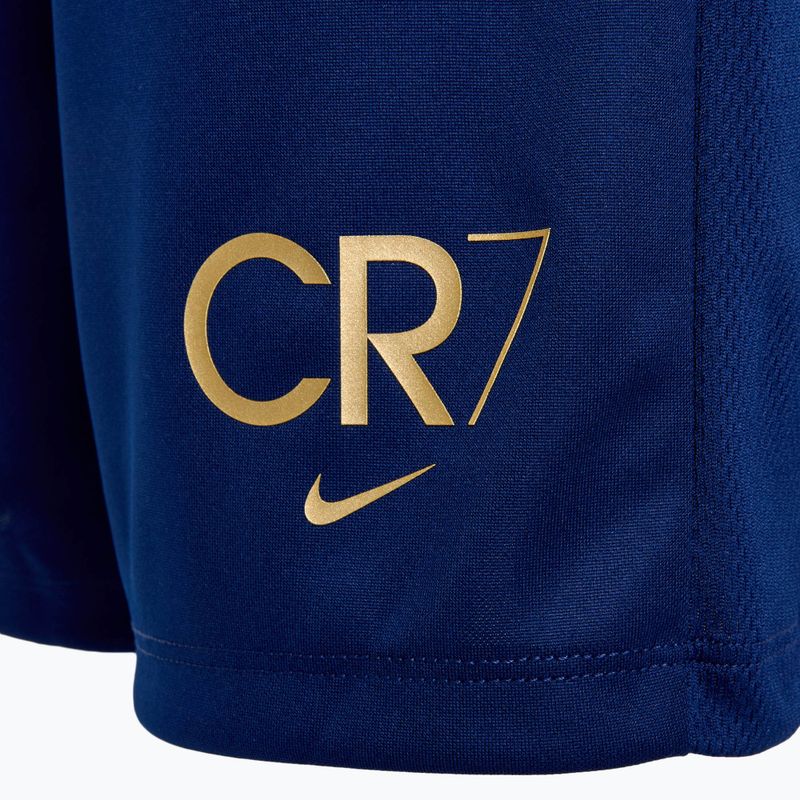 Pantaloncini da calcio Nike CR7 Academy Dri-FIT blu nullo/blu nullo/oro metallizzato da bambino 3