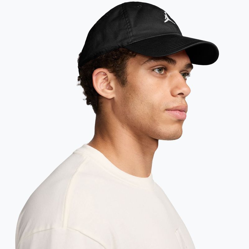 Cappellino con visiera Nike Jordan Club Unstructured Curved-Bill black/white 3