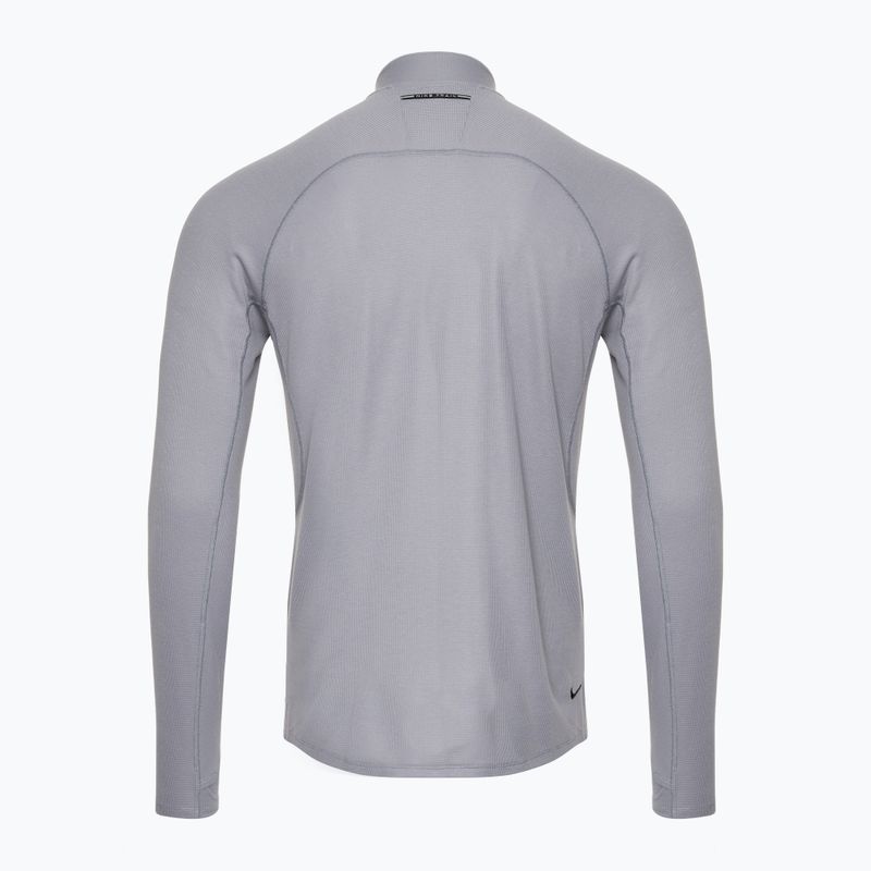 Felpa da corsa Nike Trail Dri-Fit 1/2 Zip cemento uomo grigio/nero 2