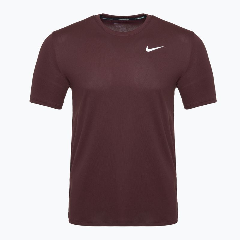 Maglia da corsa Nike Miler Dri-Fit UV bordeaux da uomo
