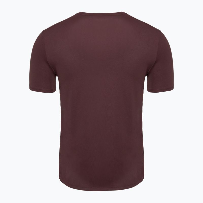Maglia da corsa Nike Miler Dri-Fit UV bordeaux da uomo 2