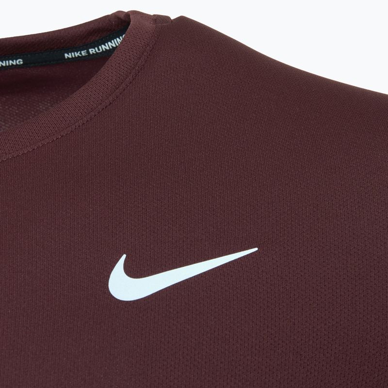 Maglia da corsa Nike Miler Dri-Fit UV bordeaux da uomo 3