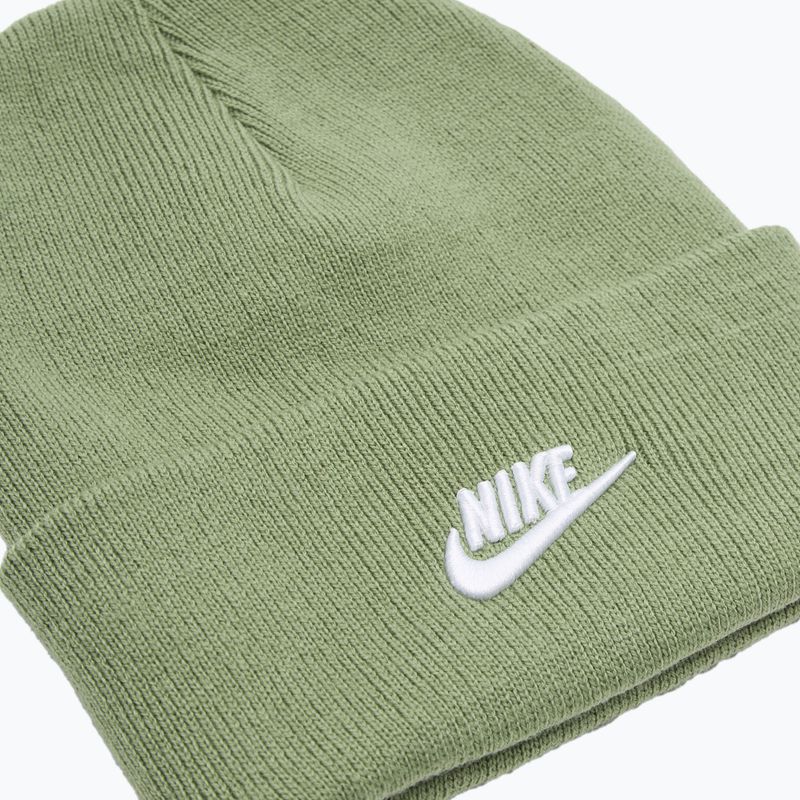 Berretto invernale da bambino Nike Peak oil verde/bianco 3