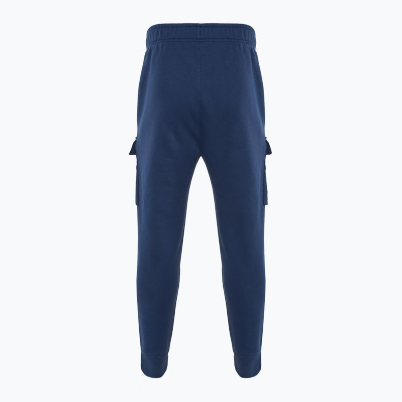 Pantaloni Nike Air Fleece Cargo da uomo, blu notte/volt 2